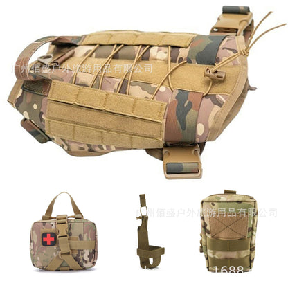 Tactical Dog Vest With Three Velcro Attachments