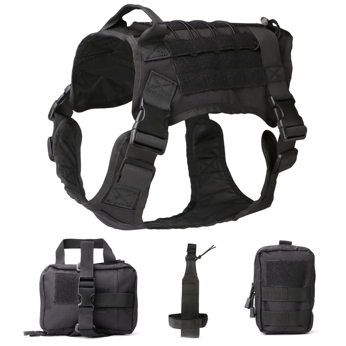 Tactical Dog Vest With Three Velcro Attachments