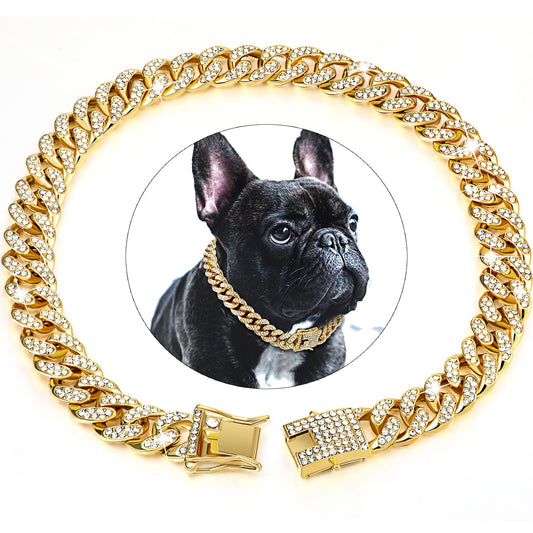 Diamond Studded Dog Chain