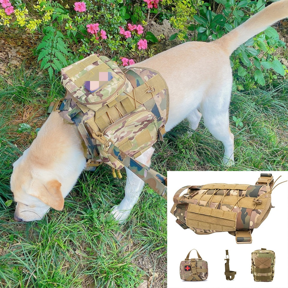 Tactical Dog Vest With Three Velcro Attachments